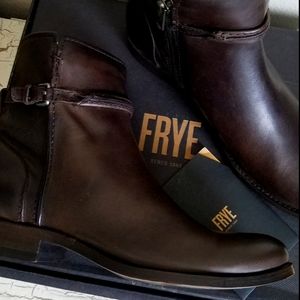 NEW Frye 6M Melissa Seam Short Slate Leather Boots